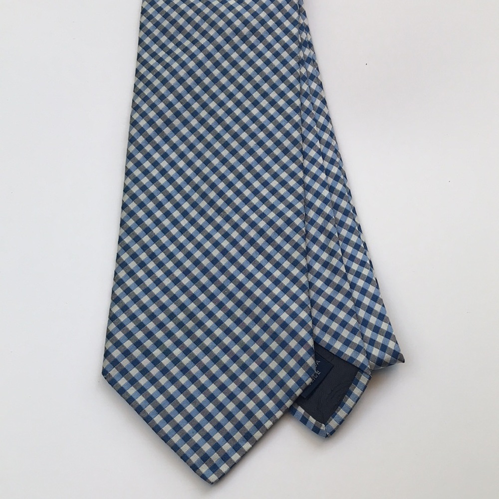 Black and Blue check tie